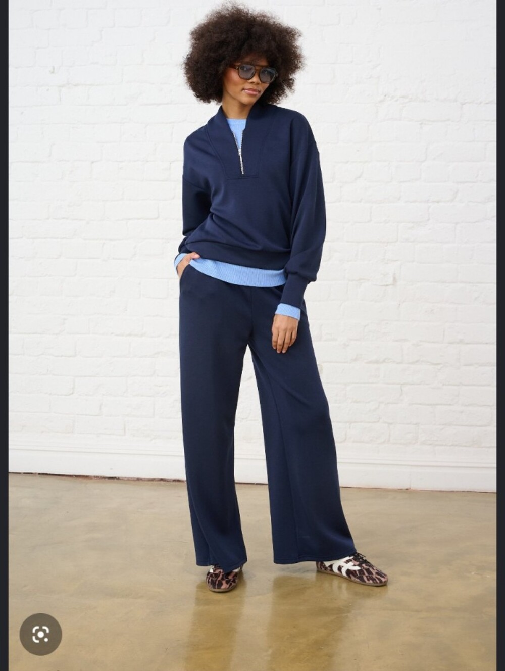 ME+EM Lightweight Wide Leg Cotton Pant Sweatpant Casual